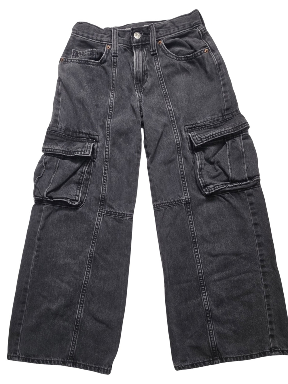 Old Navy Black Bootcut Cargo Jeans